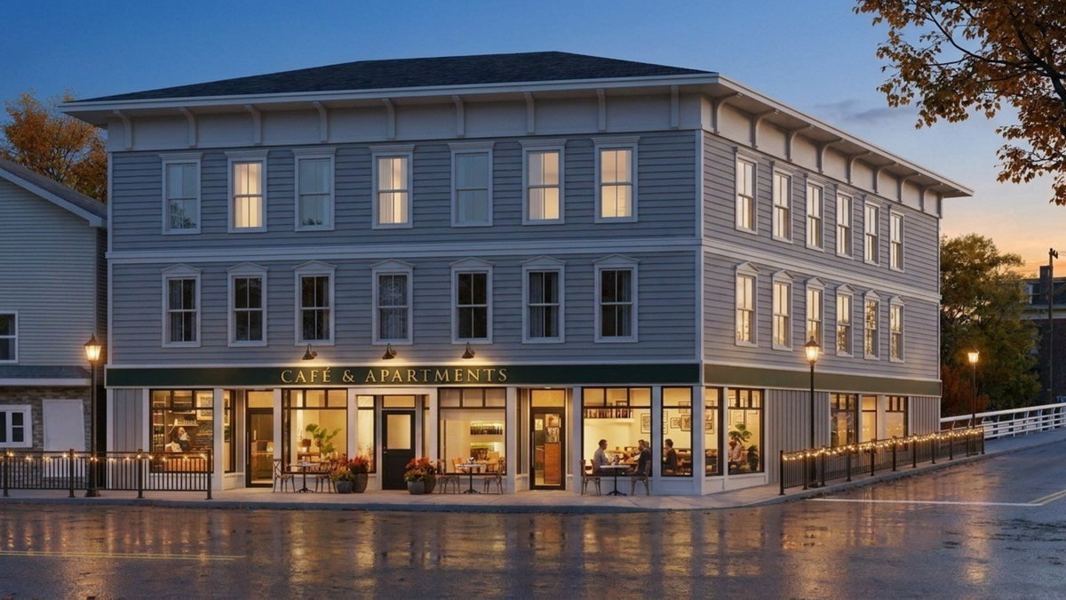Architectural rendering of the Bridge building on Salina Street